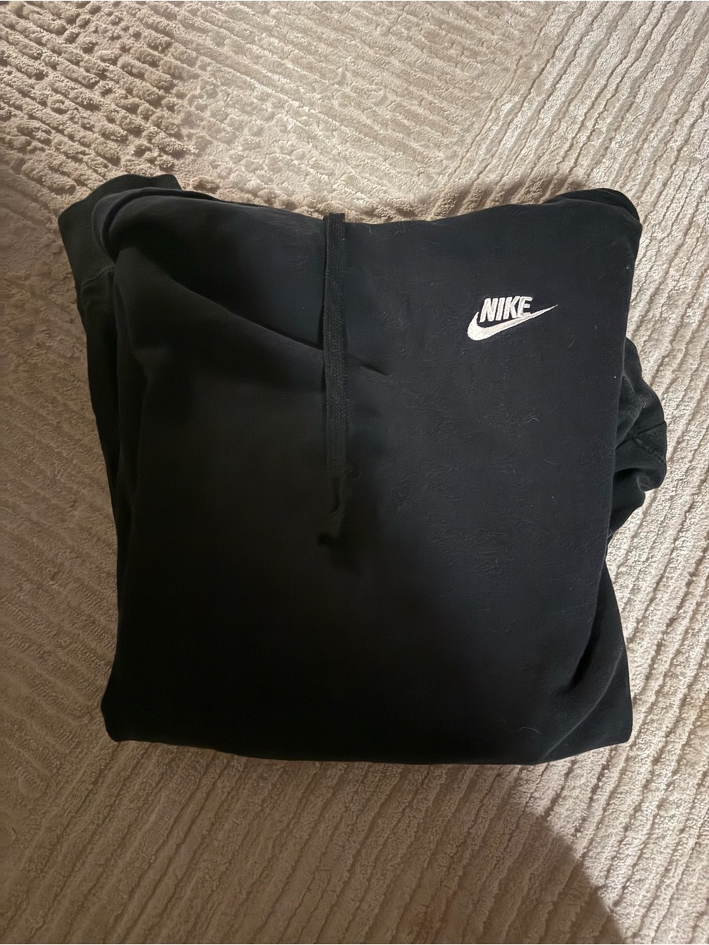 Nike Kids Black Sweatpants with White Swoosh